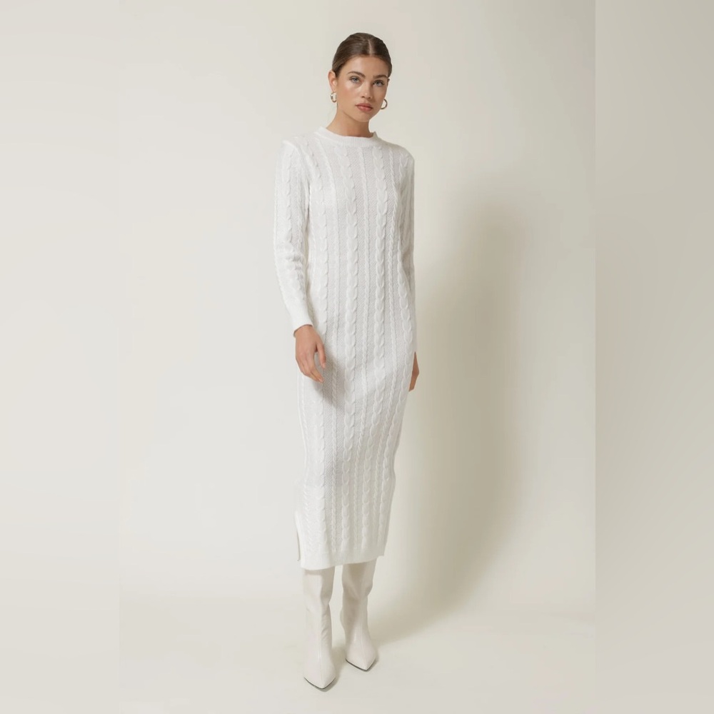 LINE AND DOT JORDAN MAXI SWEATER DRESS SIZE SMALL